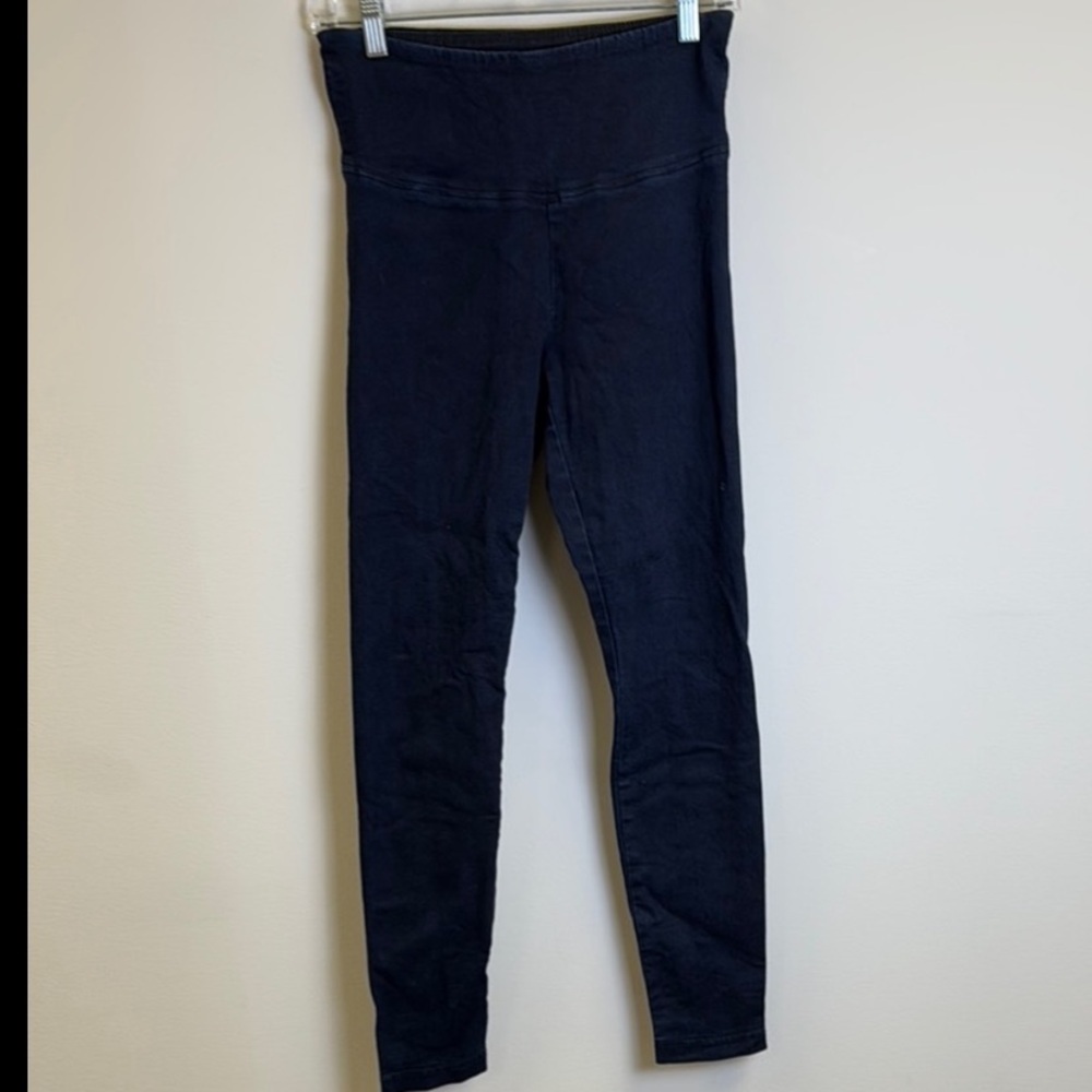White House Black Market Size 4 Dark Blue High-Waisted Leggings
